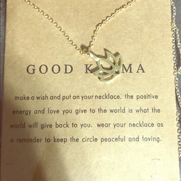 Jewelry - Good Karma lotus necklace